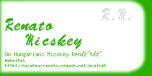 renato micskey business card